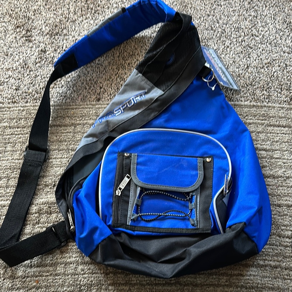 NWT - Pro Sport - Blue and Black Sling Bag